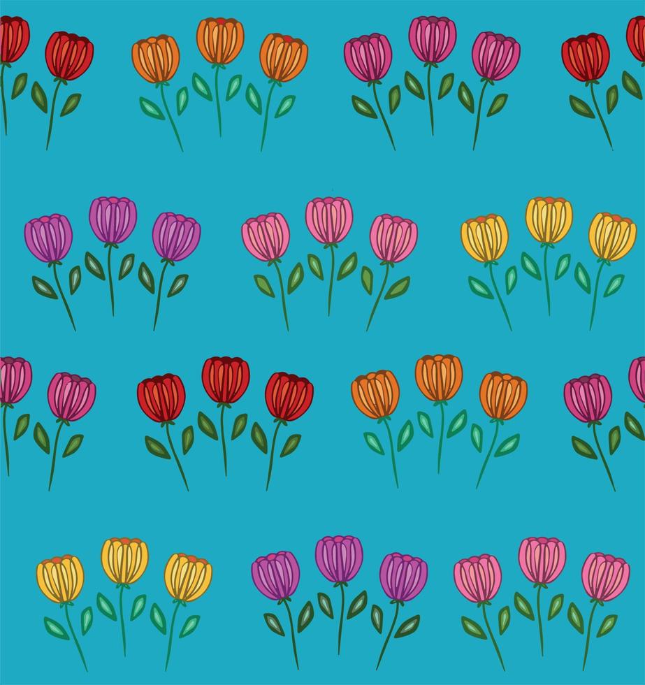 modèle sans couture naturel de tulipes de fleurs de printemps. haute illustration vecteur