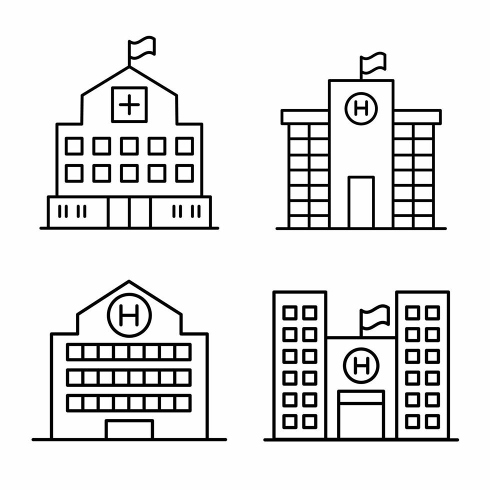 modèle d'icône d'hôpital. illustration vectorielle stock. vecteur