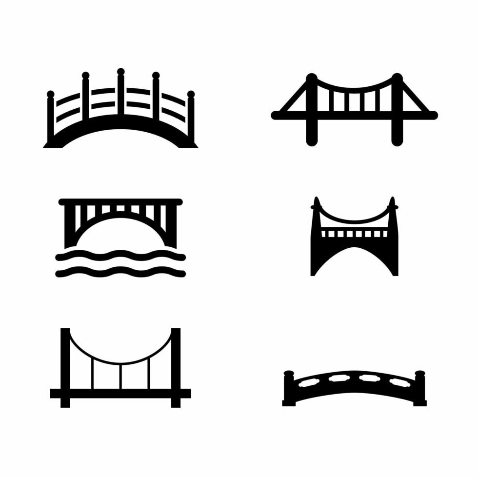 modèle d'icône de pont de style plat. illustration vectorielle stock. vecteur