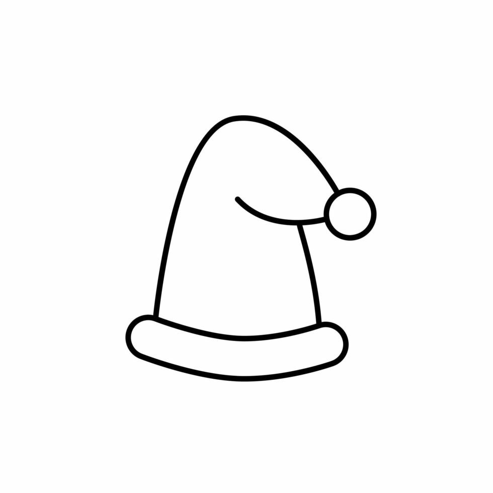 illustration de modèle d'icône de chapeau de noël. vecteur de stock.
