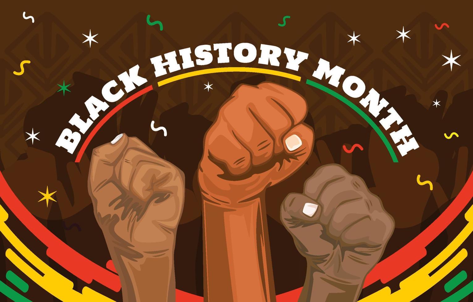 célébrer le mois de l'histoire afro-américaine vecteur