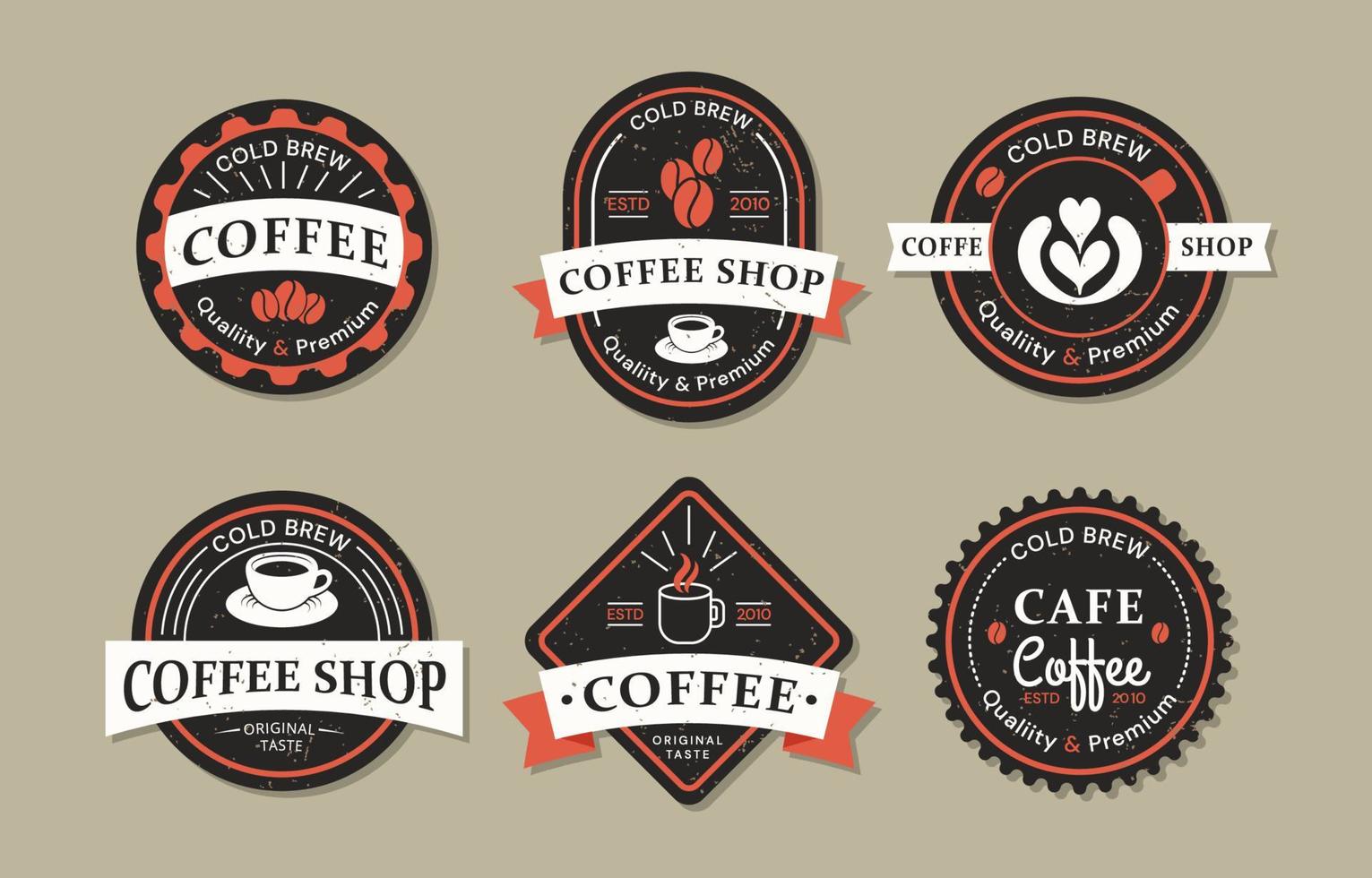 ensemble de logos de café vintage vecteur