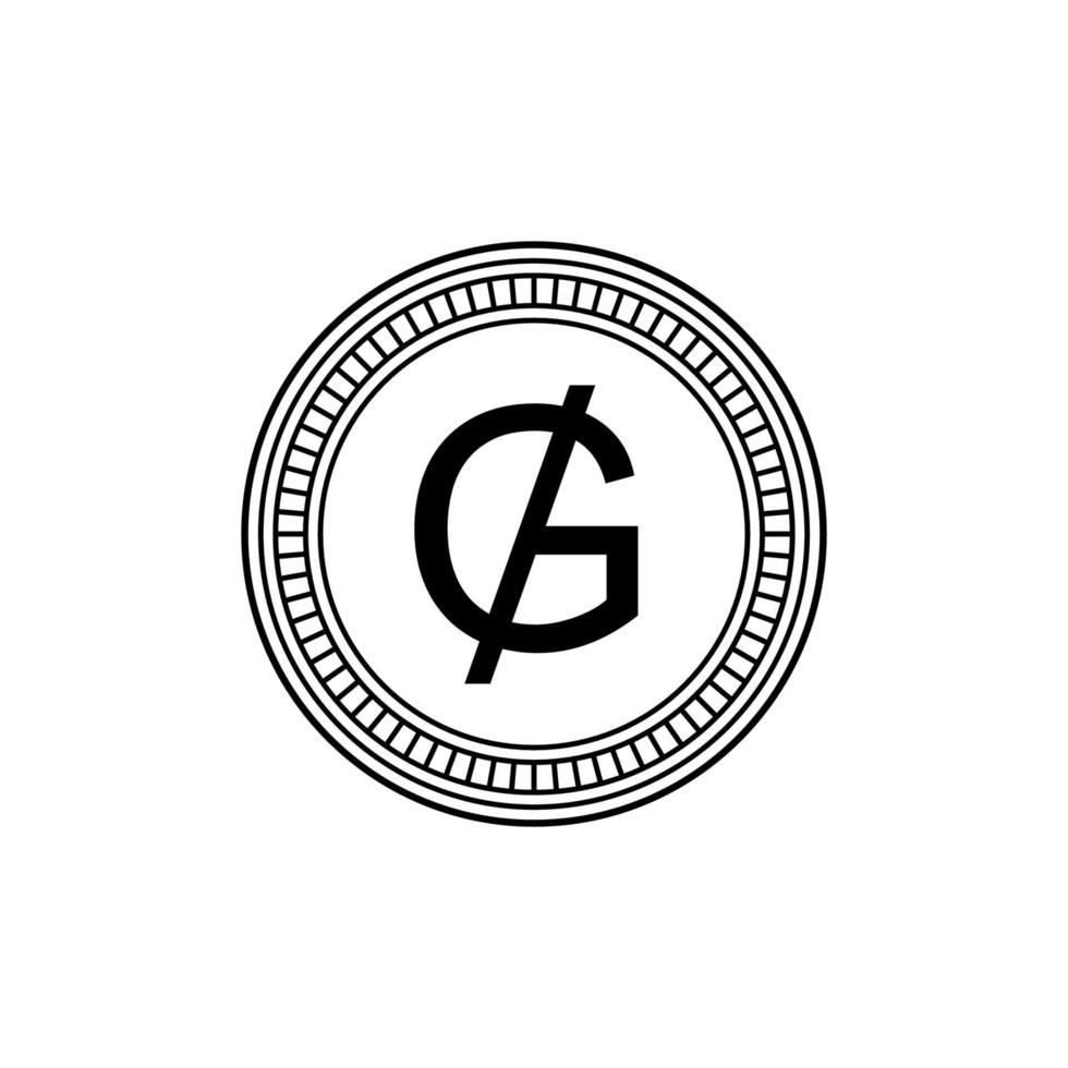 symbole monétaire paraguayen, icône guarani paraguayenne, signe pyg. illustration vectorielle vecteur