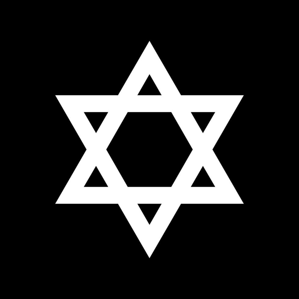 l'étoile de david est un symbole généralement reconnu de l'identité juive et du judaïsme. illustration vectorielle vecteur