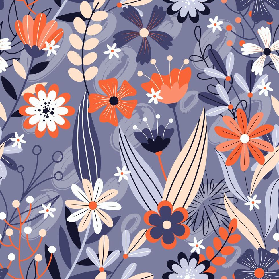 motif floral sans soudure vecteur