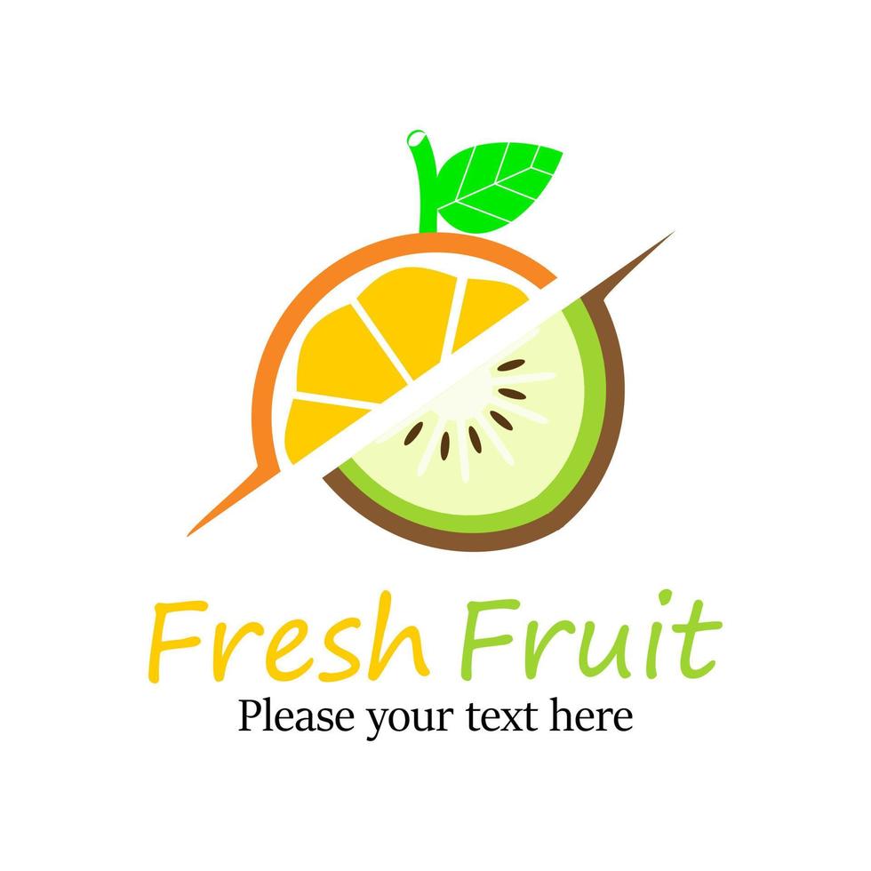 illustration de modèle de conception de logo de fruits frais. vecteur