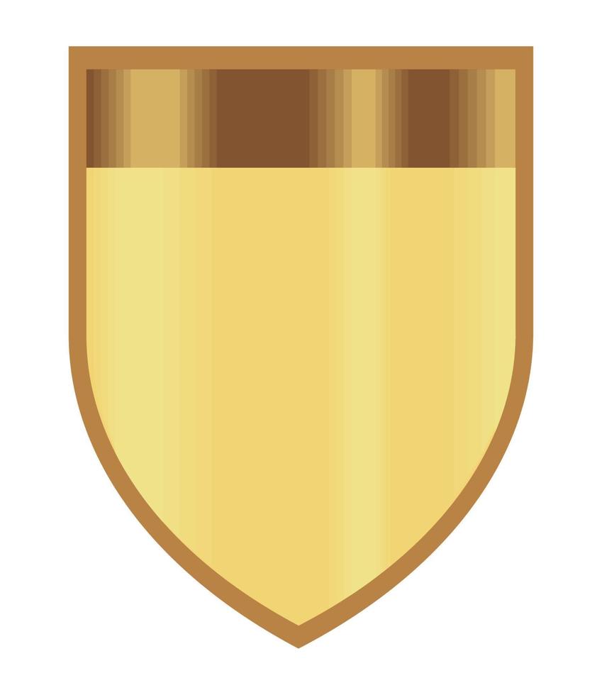 modèle de bouclier doré vecteur