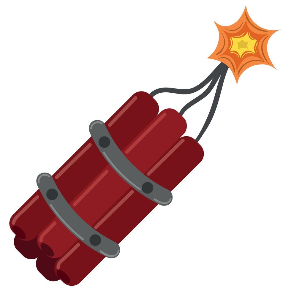 icône de dynamite d'explosion vecteur