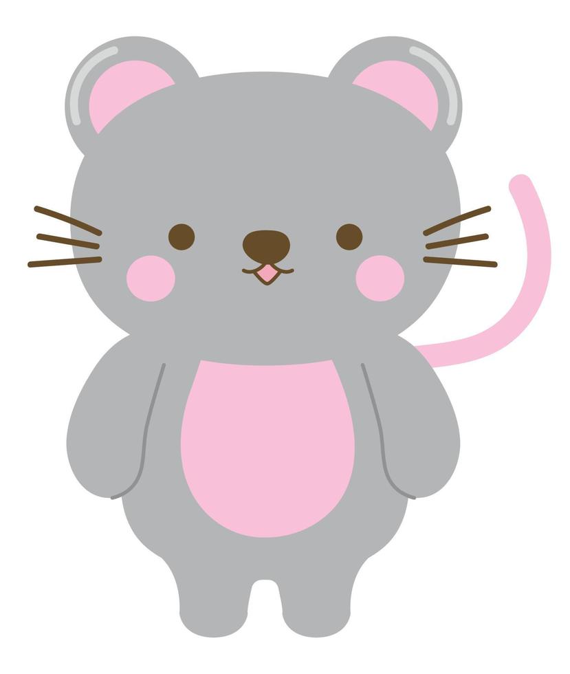 souris kawaii animal vecteur