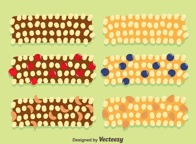 Granola Bars sur le vecteur vert
