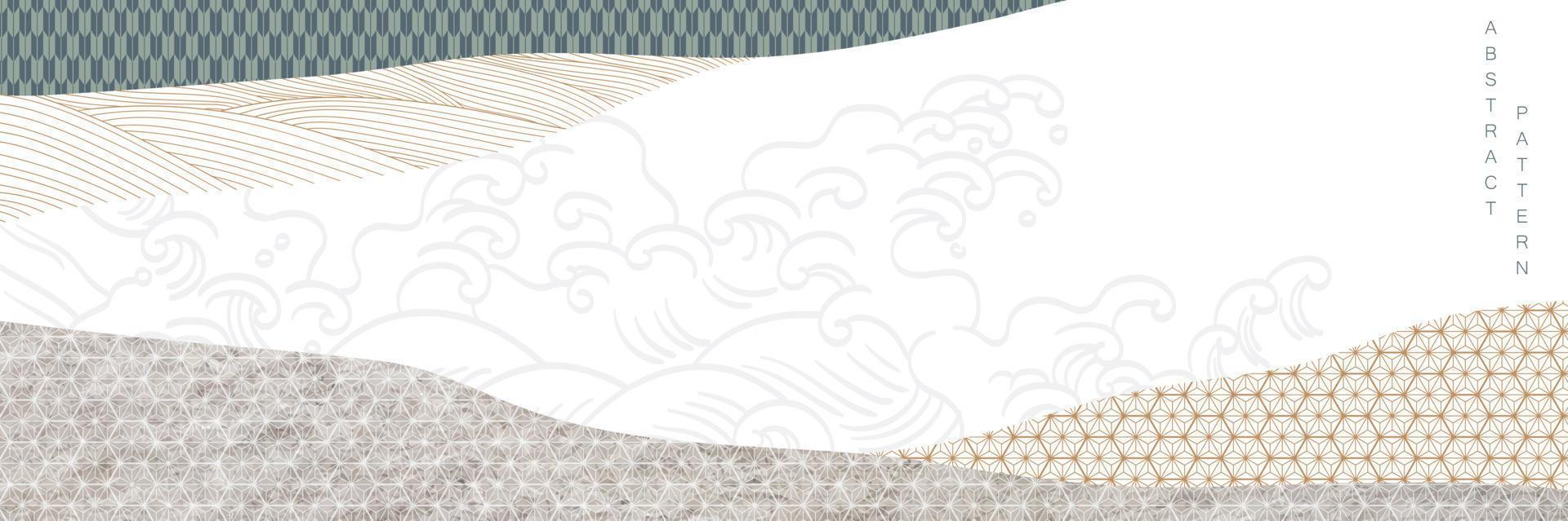 abstrait blanc et gris. géométrique avec décoration vague dessinée à la main. bannière twitter de vecteur japonais. conception de modèle de présentation, affiche, couverture de cd, dépliant, arrière-plans de site Web, publicité.