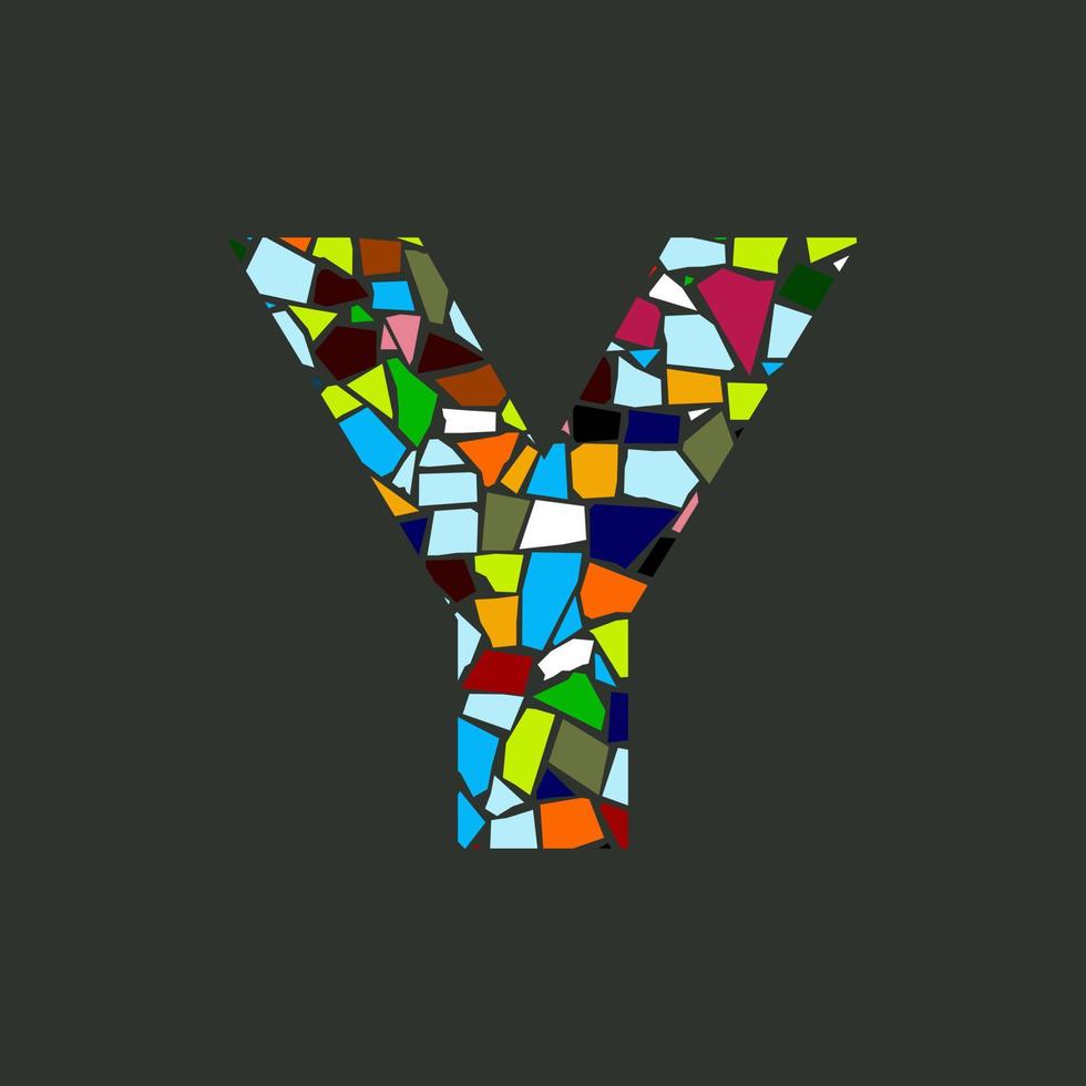 initiale y logo mosaïque vecteur