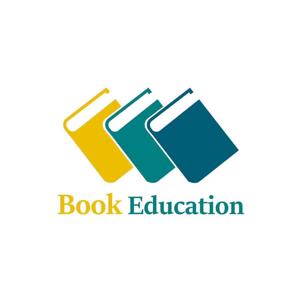 illustration de modèle de logo d'éducation de livre. il y a des livres vecteur
