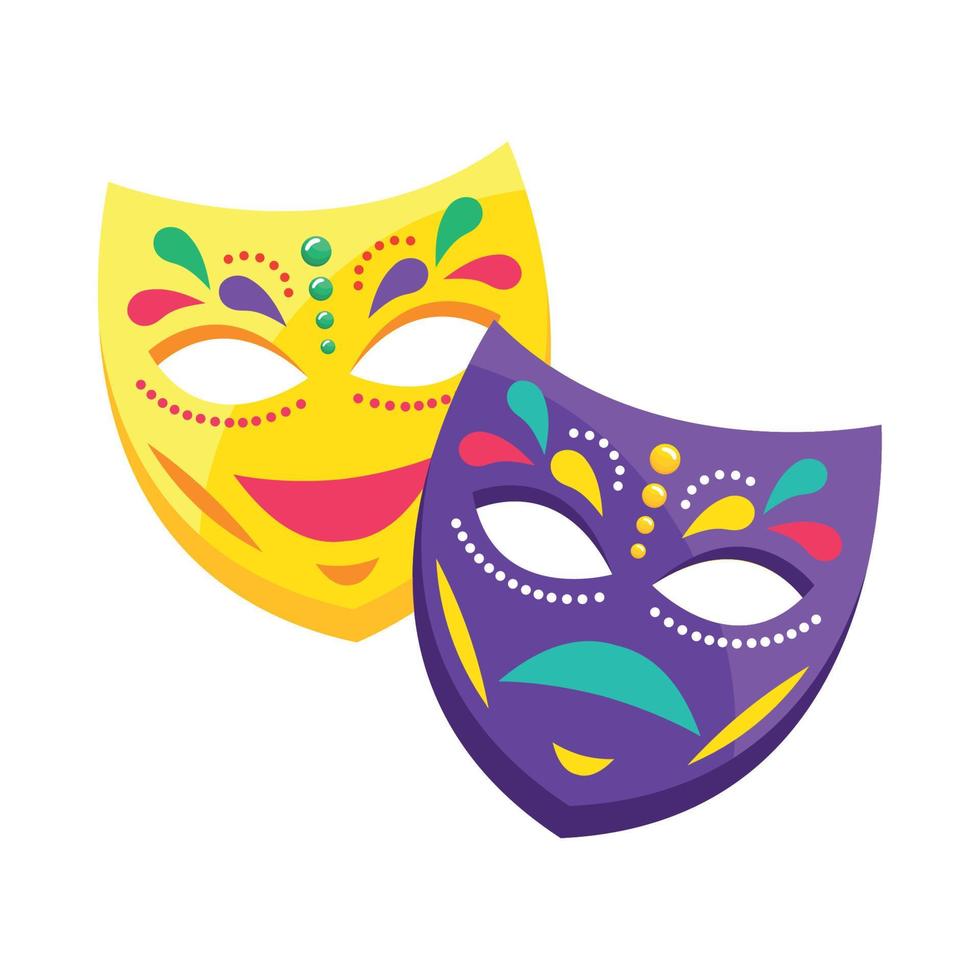 accessoires de masque de théâtre vecteur