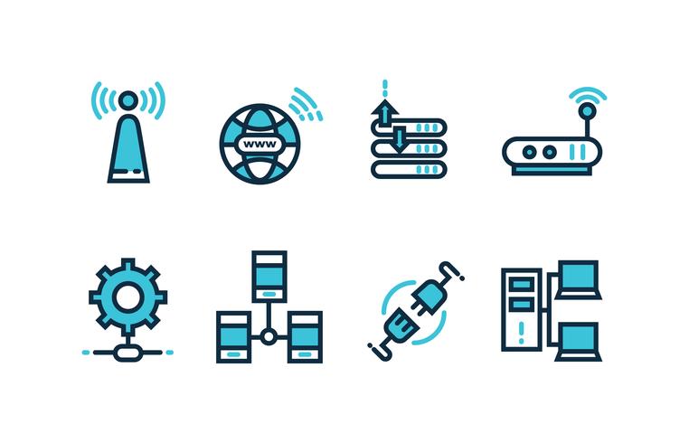 Pack d'icônes réseau vecteur