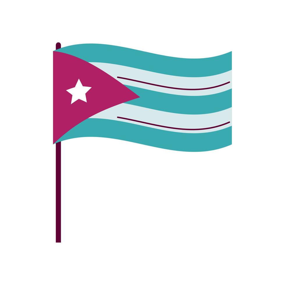 icône du drapeau cubain vecteur