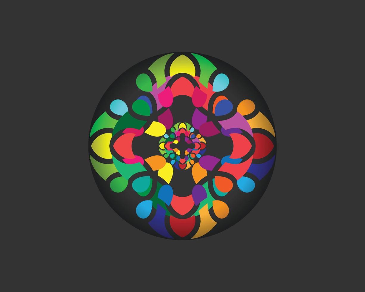 mandala coloré. illustration vectorielle. islam, arabe, indien, turc, pakistanais, chinois, vecteur