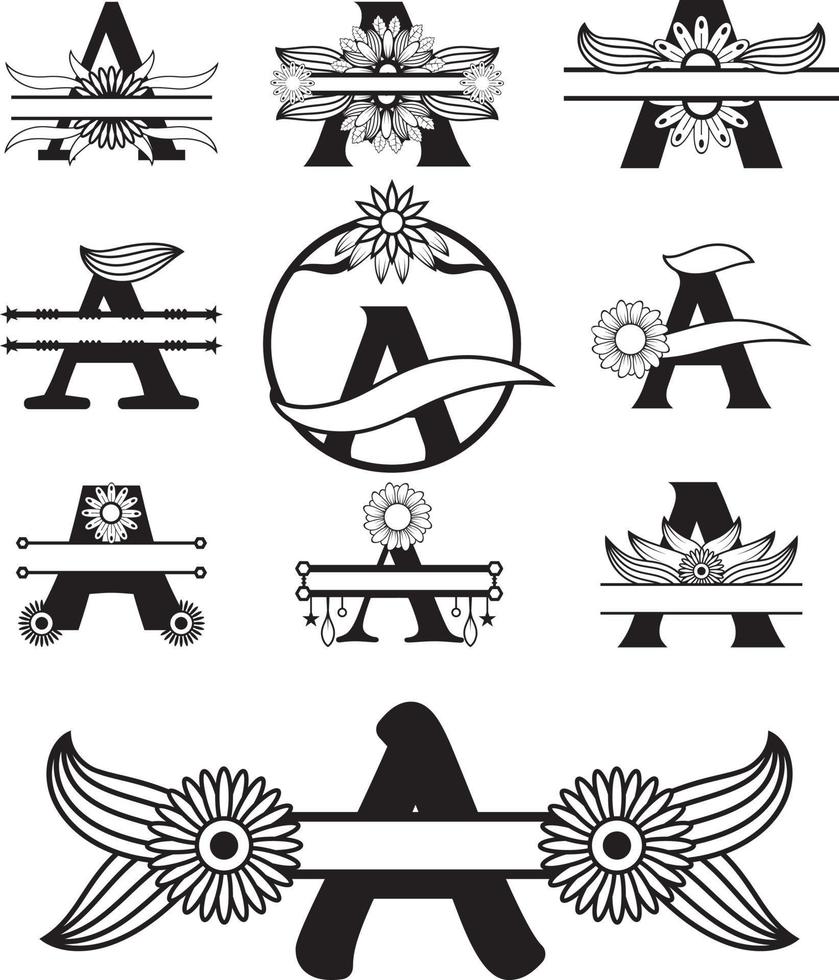 conception de monogramme de lettre alphabet. logo de mariage vecteur