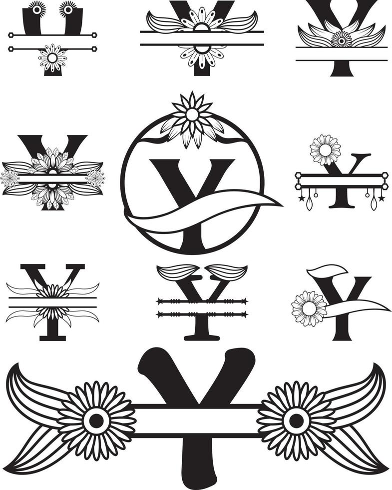 conception de monogramme de lettre alphabet. logo de mariage vecteur