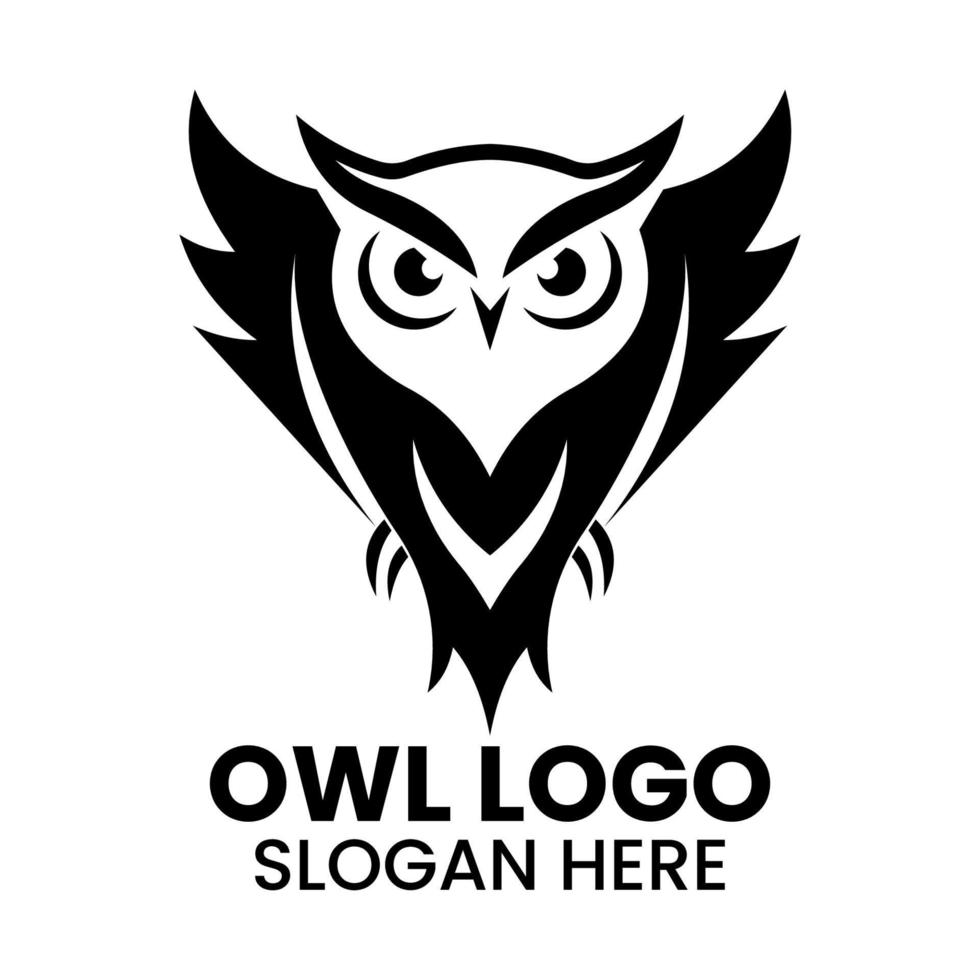 création de logo de hibou vecteur