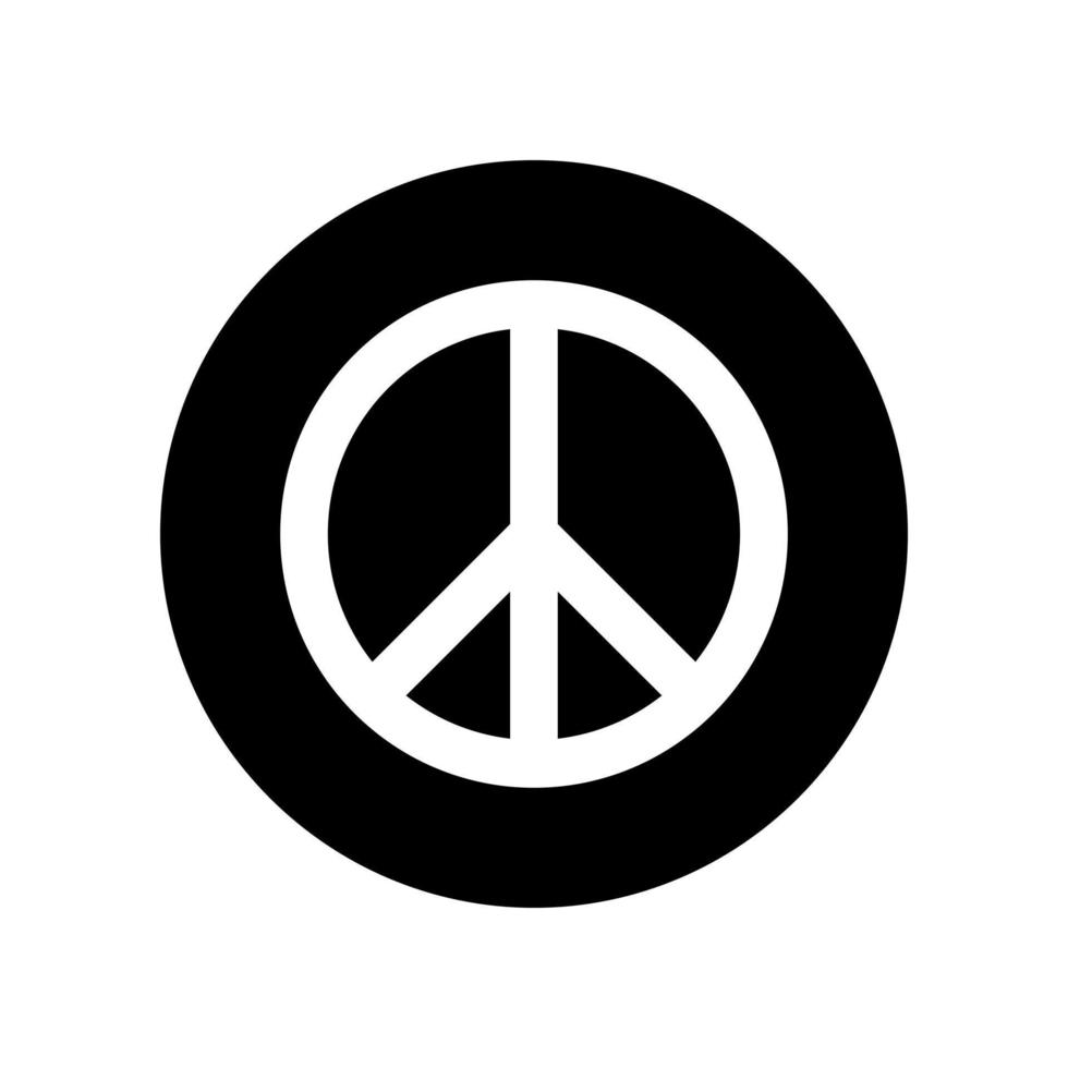 icône de la paix. signe d'icône de paix. symboles de paix. logo de la paix. illustration de conception de vecteur