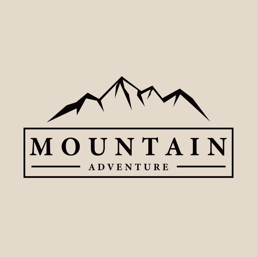 logo, icône et symbole d'art de montagne, conception d'illustration vectorielle vecteur