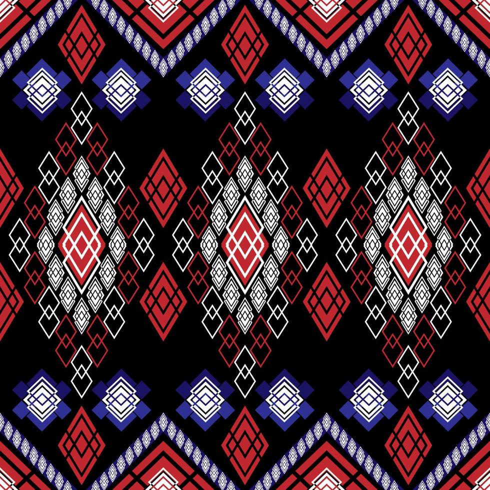 motif textile africain. motifs sans couture de tissu aztèque ethnique géométrique tribal natif. style de broderie graphique de ligne ornée. illustration vectorielle design vintage rétro. vecteur