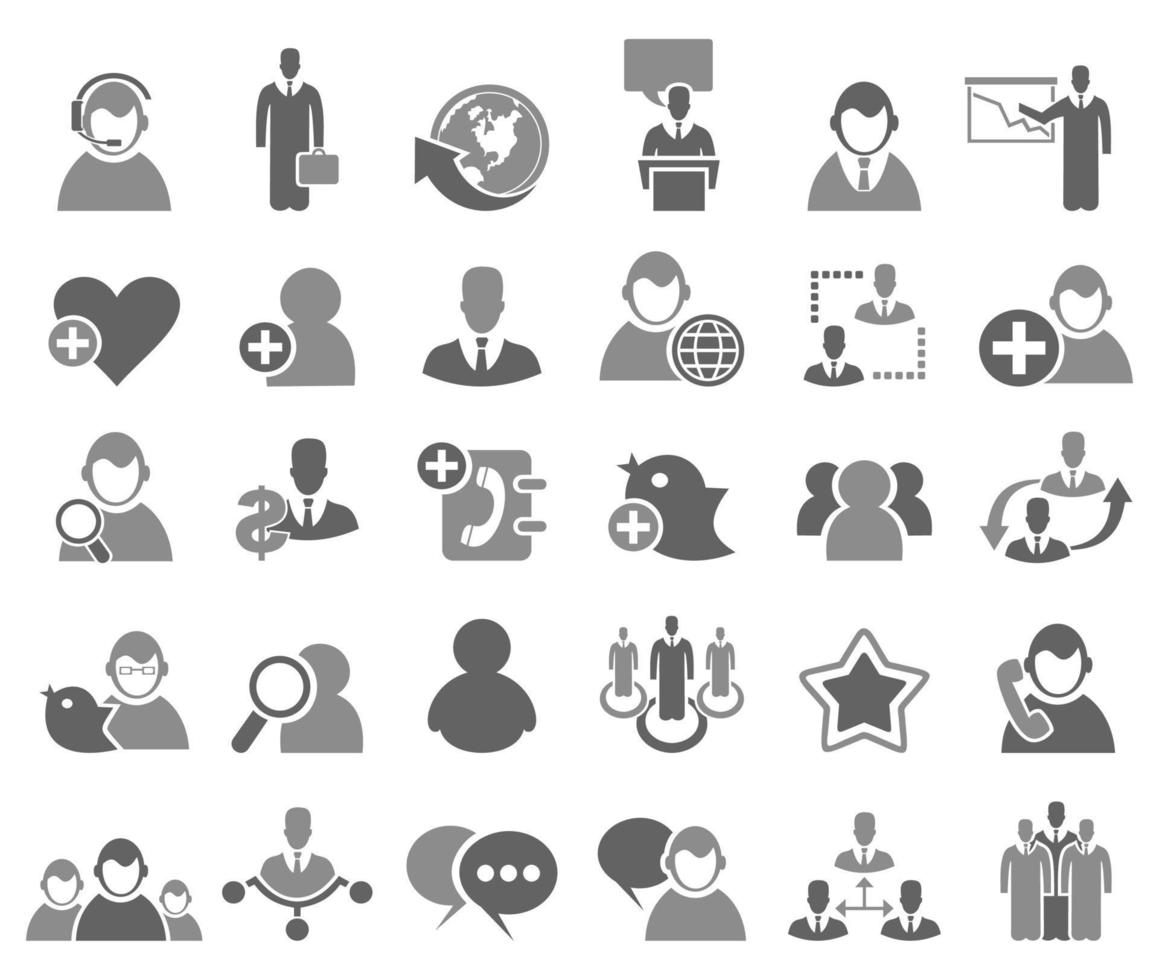 ensemble d'icônes sur un thème utilisateur. une illustration vectorielle vecteur