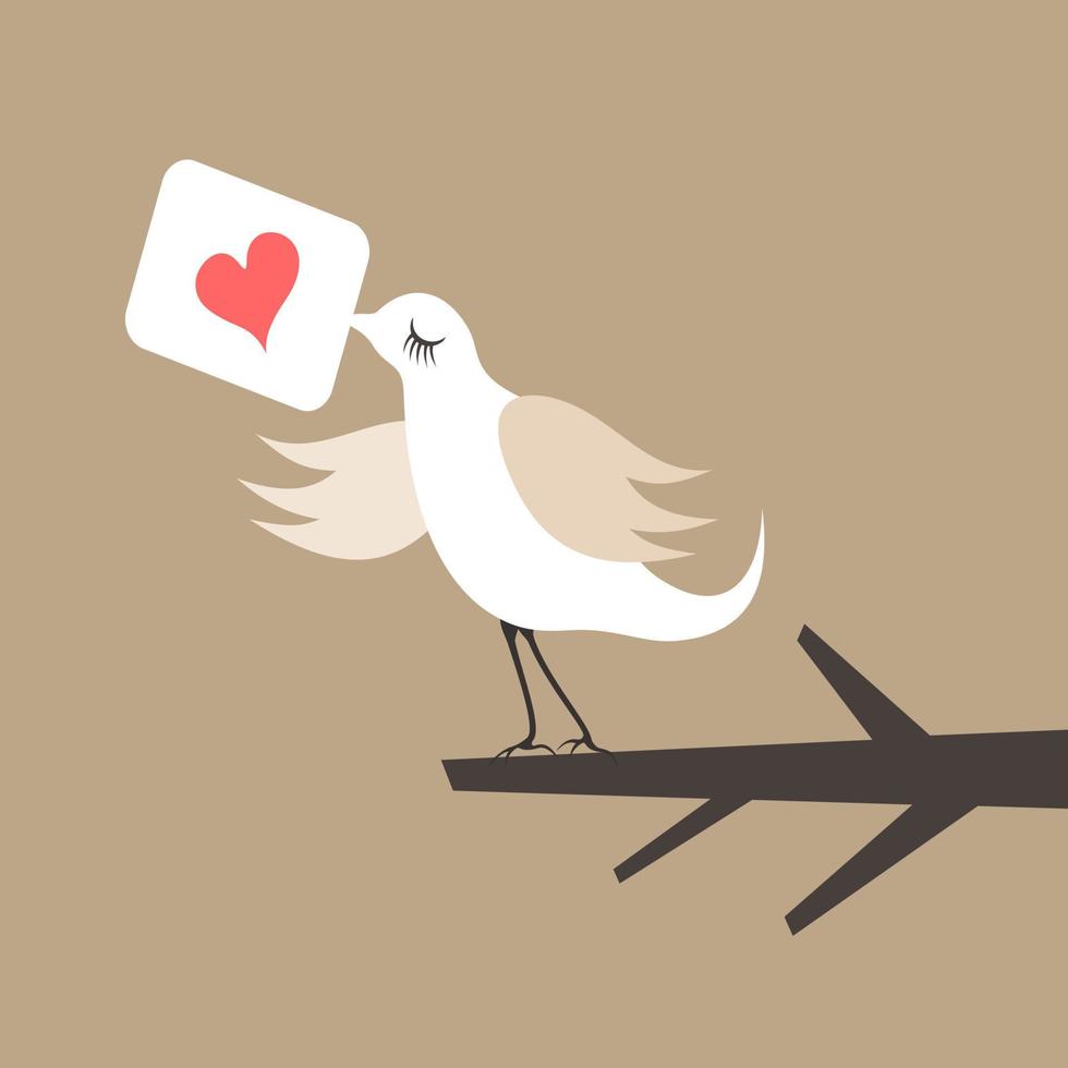 les oiseaux s'aiment. une illustration vectorielle vecteur
