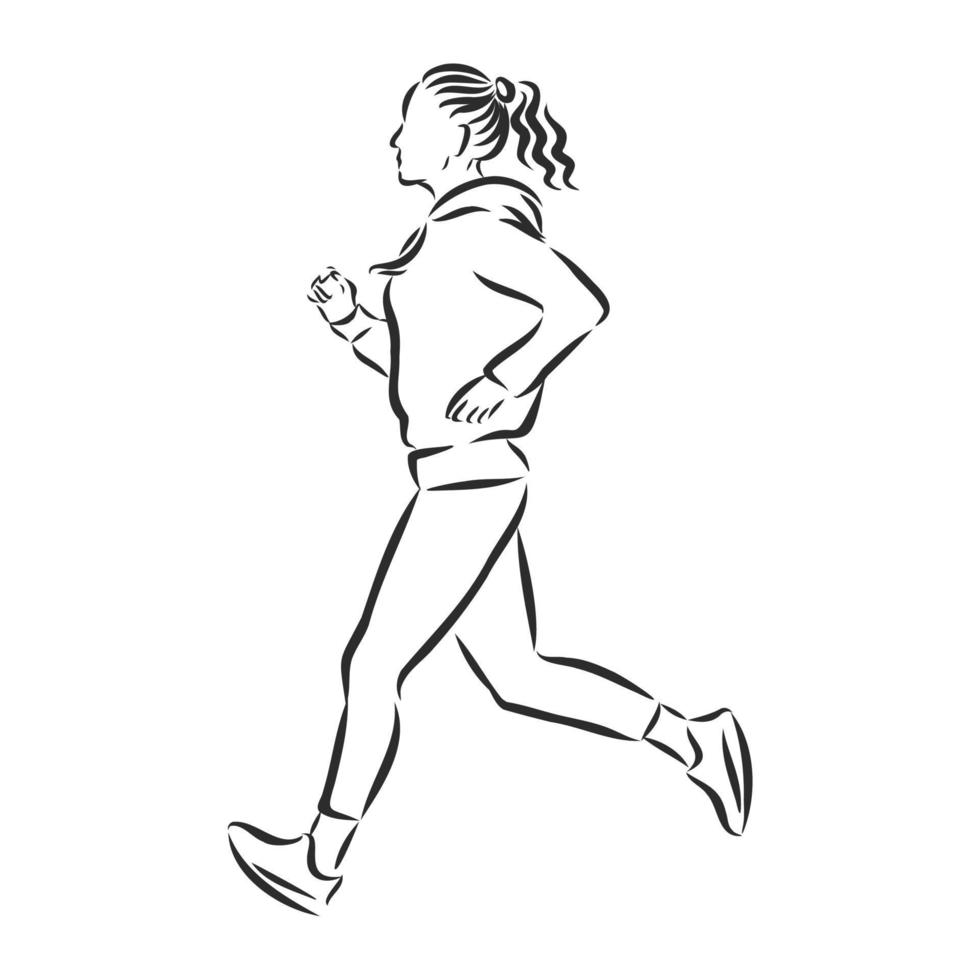 croquis de vecteur de coureur