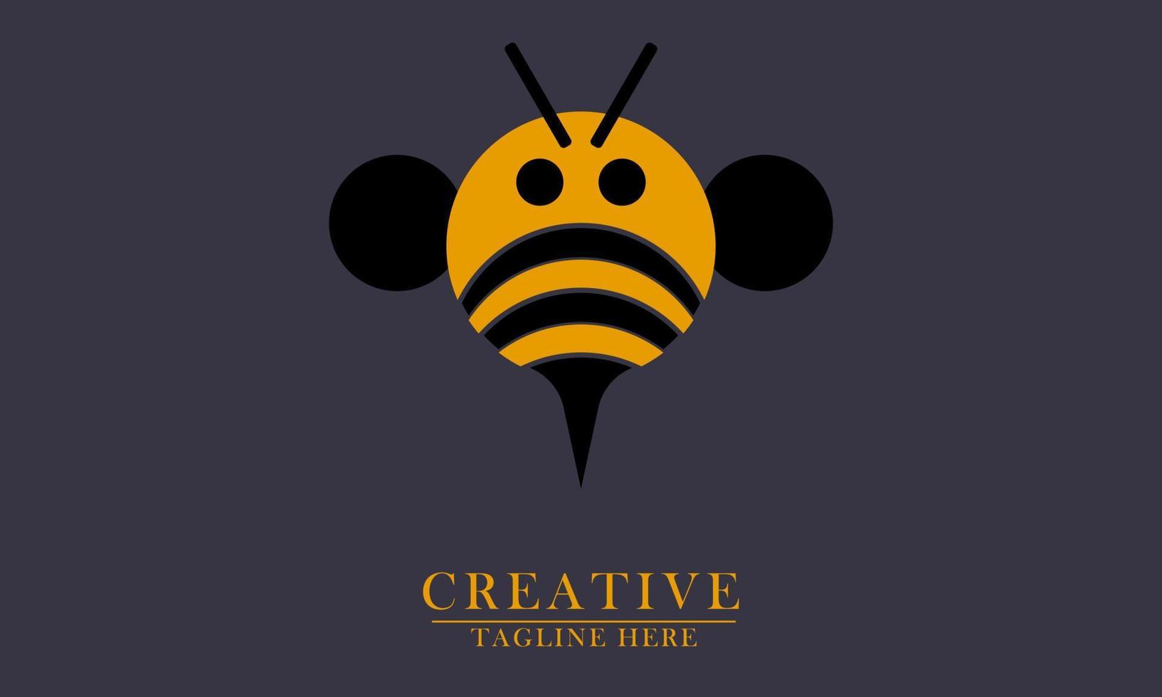 icônes de logo animal abeille vecteur
