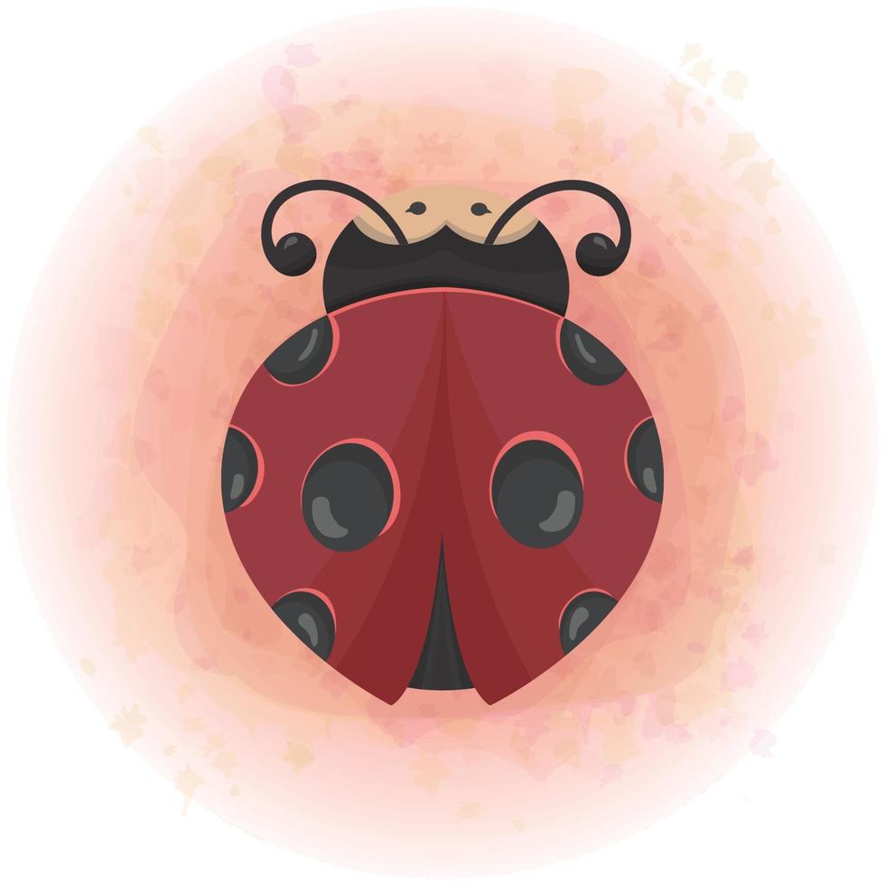 mignon lady bug dessin animé personnage graphiques vectoriels 01 vecteur