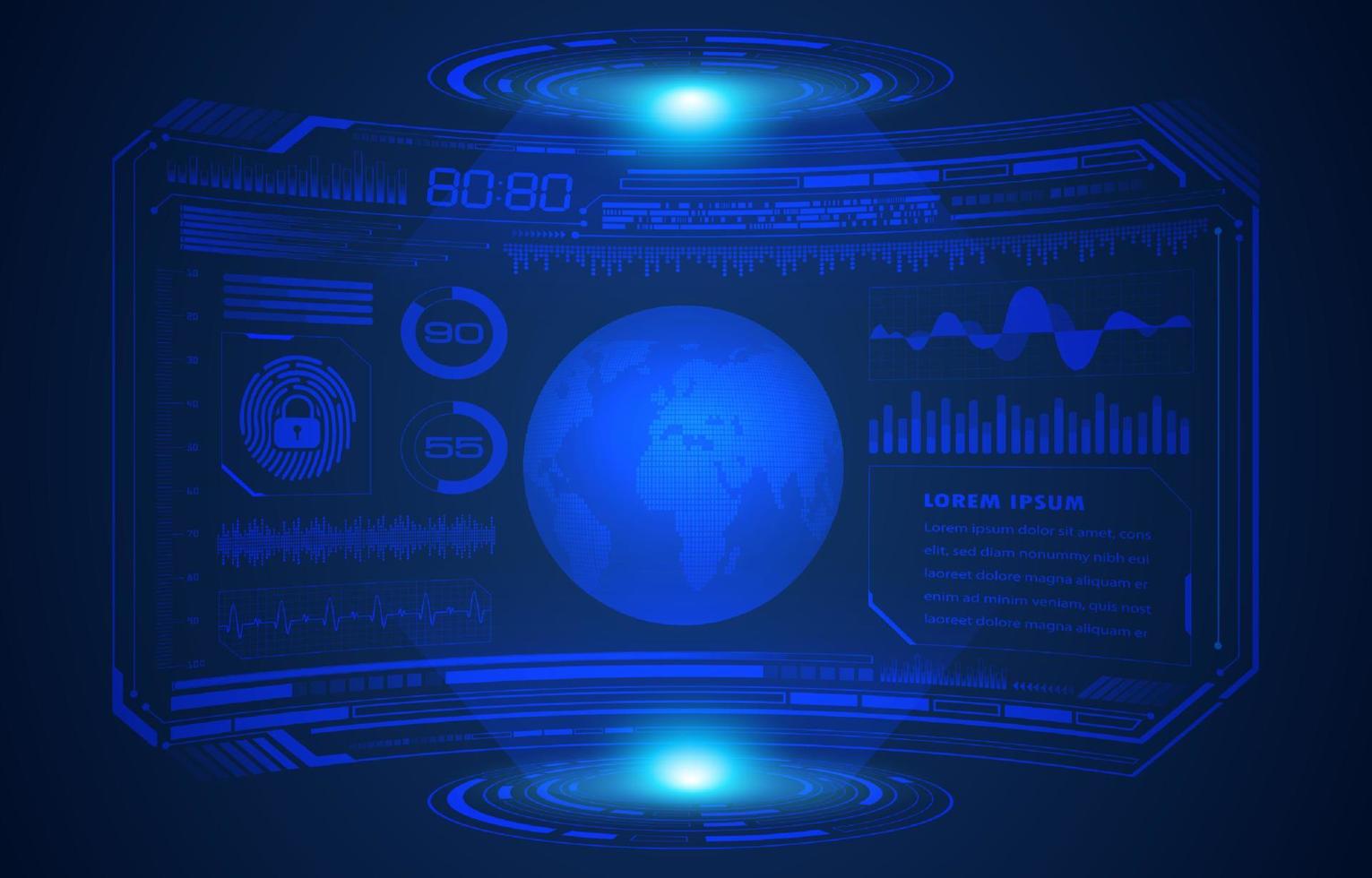 fond décran de technologie hud moderne vecteur