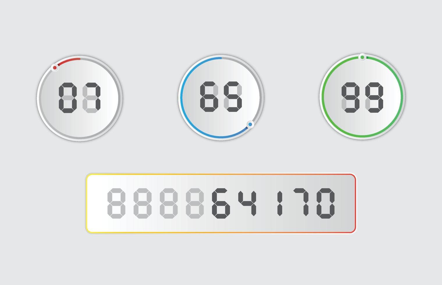 modèle d'infographie de bannière de curseur de numéro numérique moderne rond, vecteur d'infographie de présentation