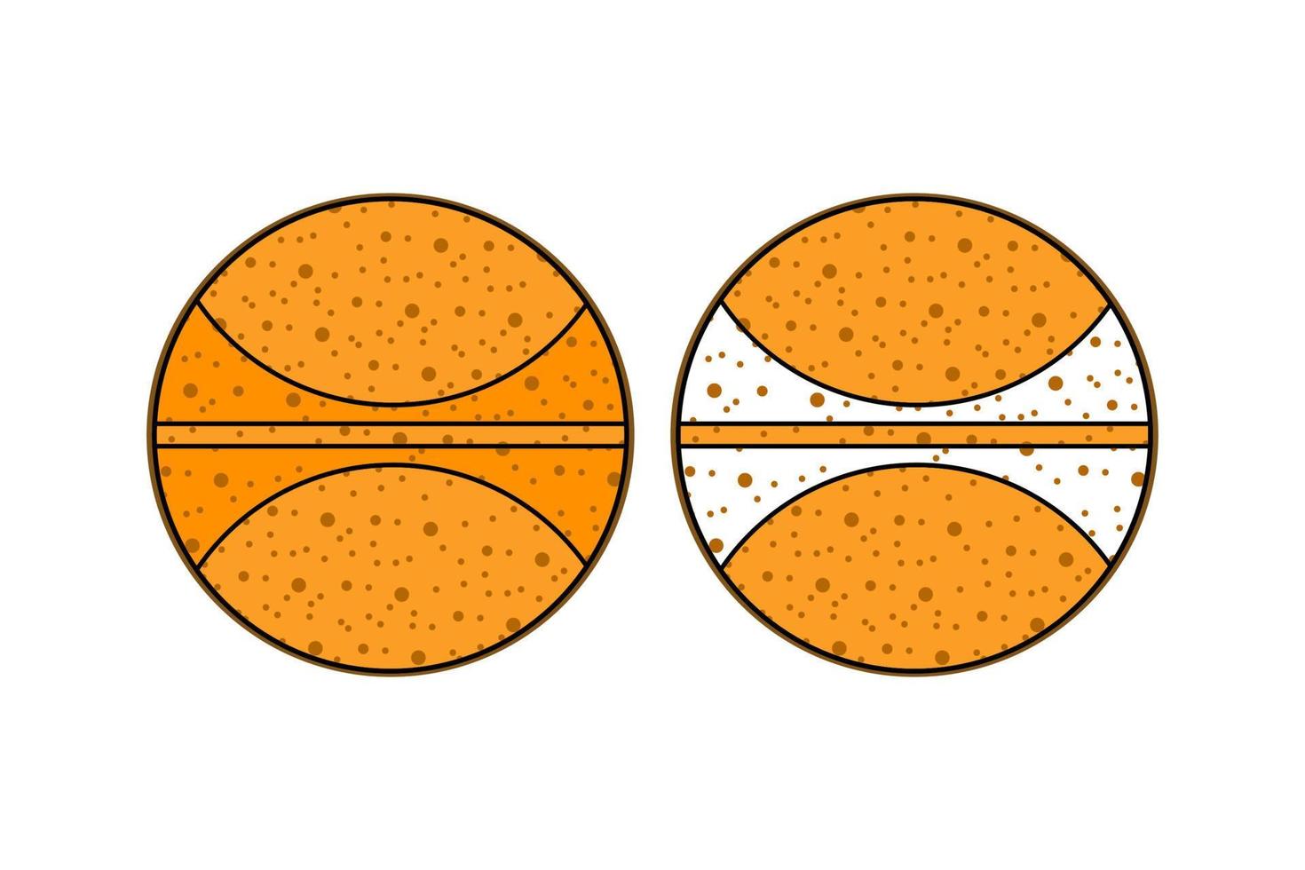 icône de panier de balle ou logo en vecteur de conception plate