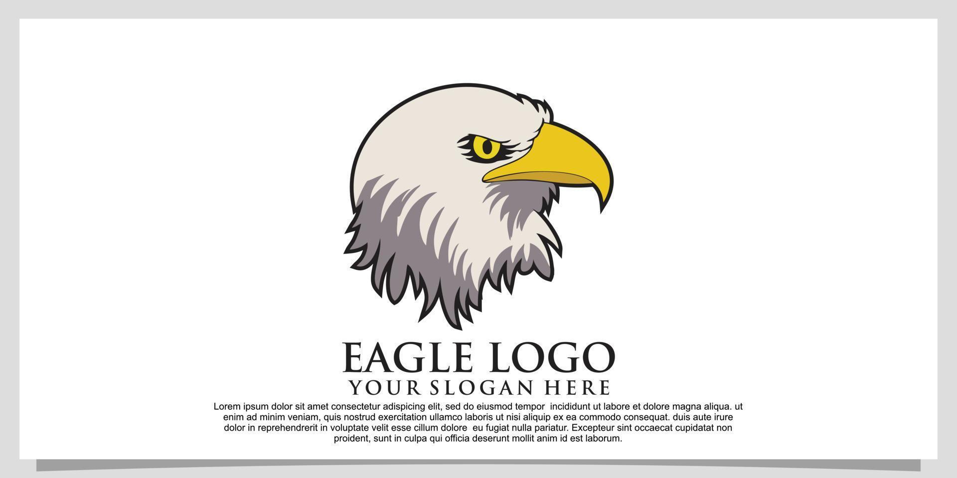 création de logo aigle avec vecteur premium de concept unique