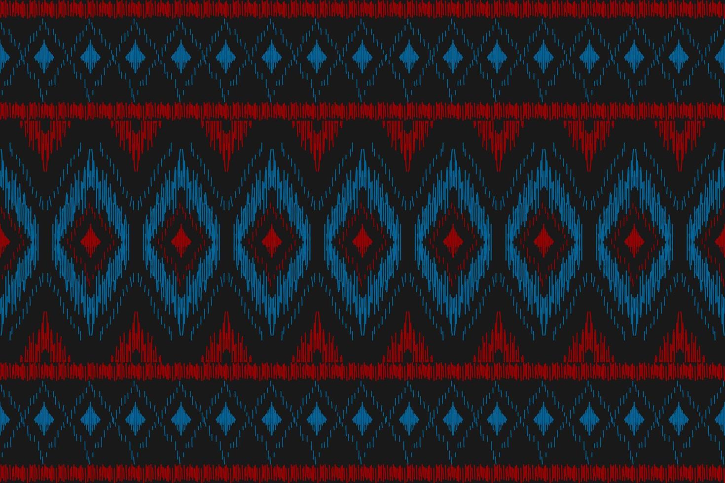 tapis motif ethnique art. motif ethnique ikat sans couture en tribal. vecteur