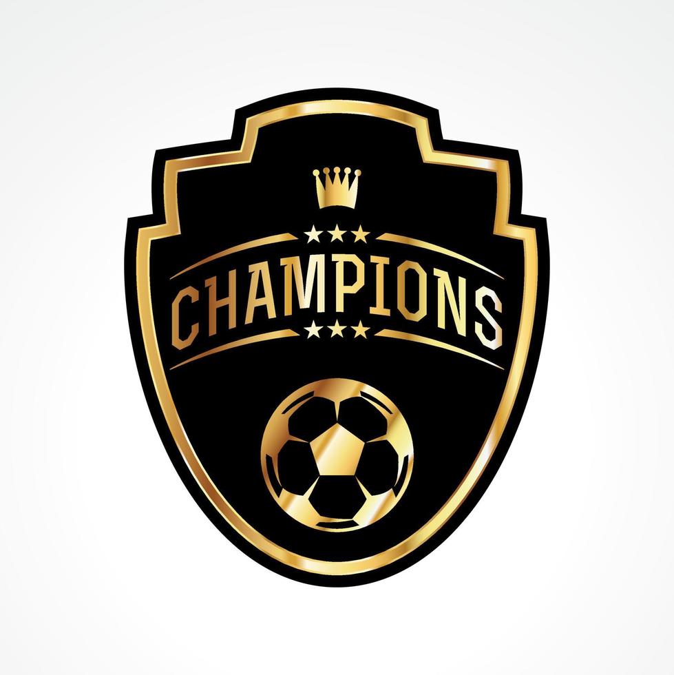 illustration de l'emblème de l'insigne des champions de football de football vecteur