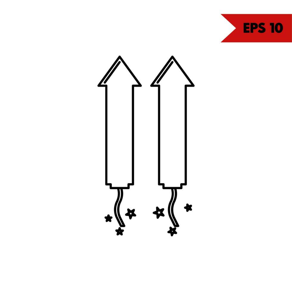illustration de l'icône de la ligne de pétard vecteur