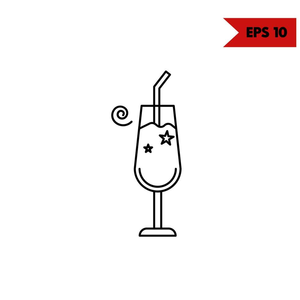illustration de l'icône de la ligne de boisson vecteur