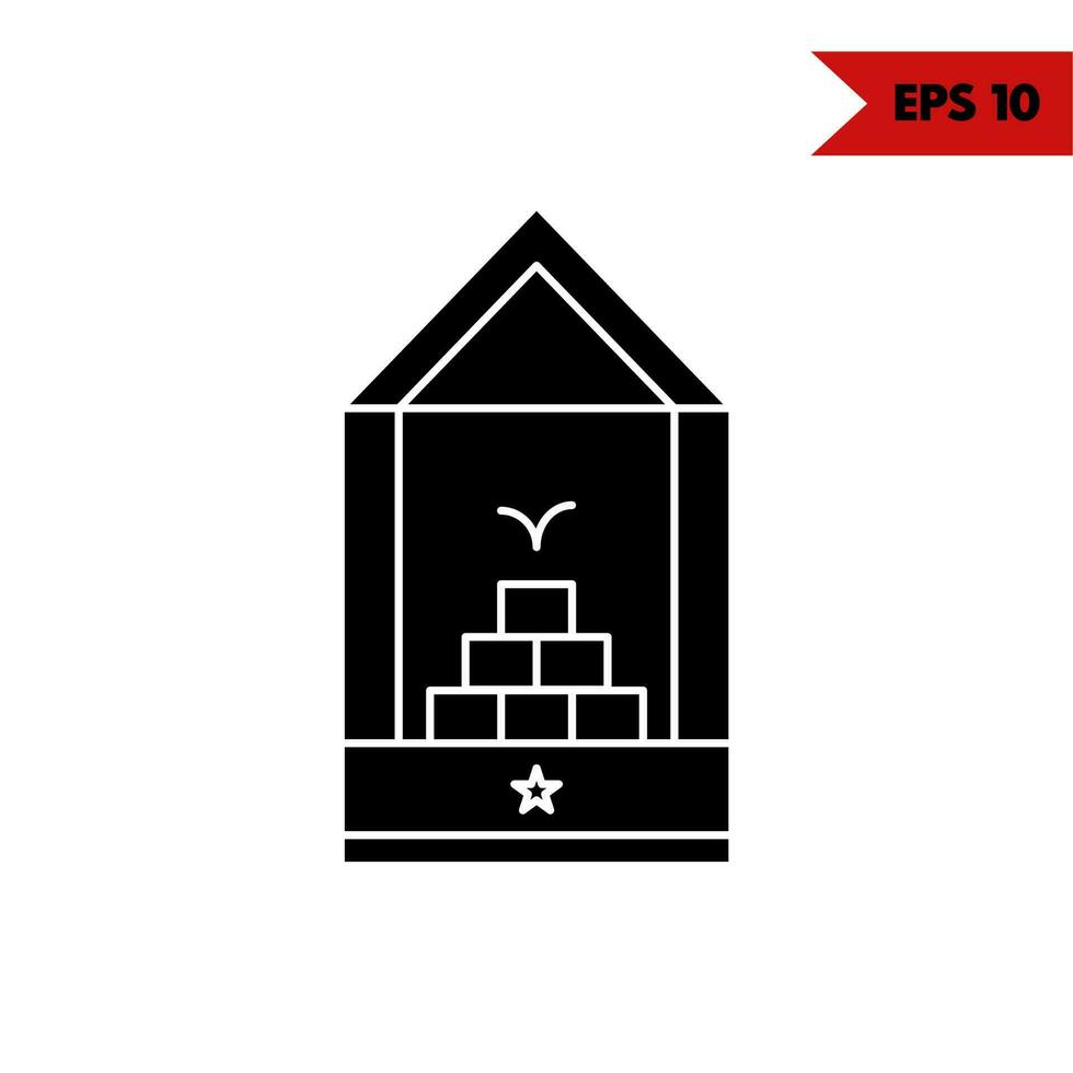 illustration de l'icône du glyphe de la maison vecteur