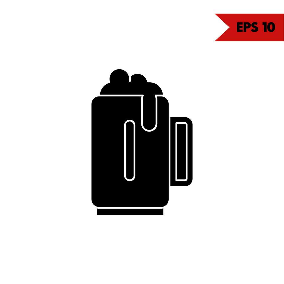 illustration de l'icône de glyphe de boisson vecteur