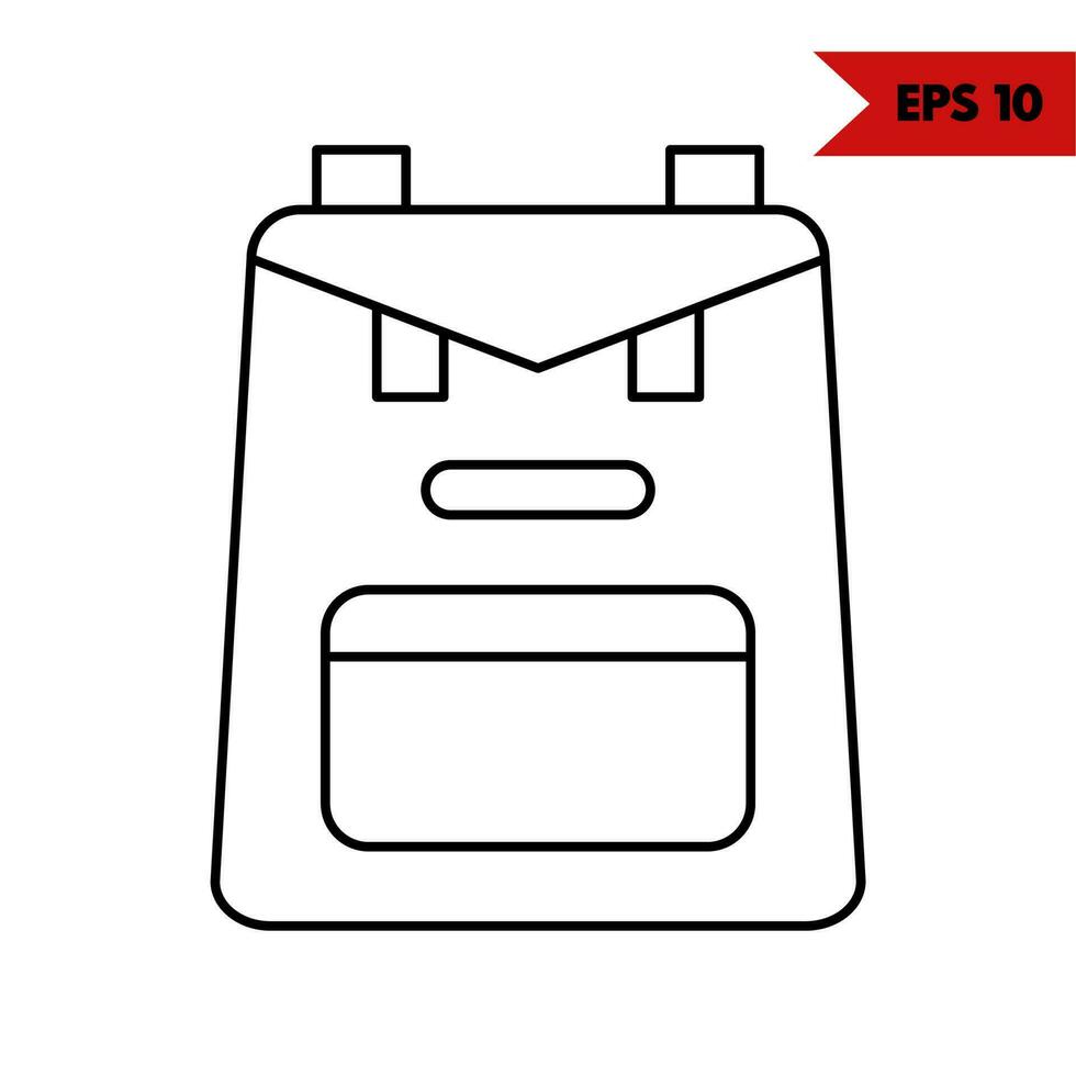 illustration de l'icône de la ligne de sac vecteur