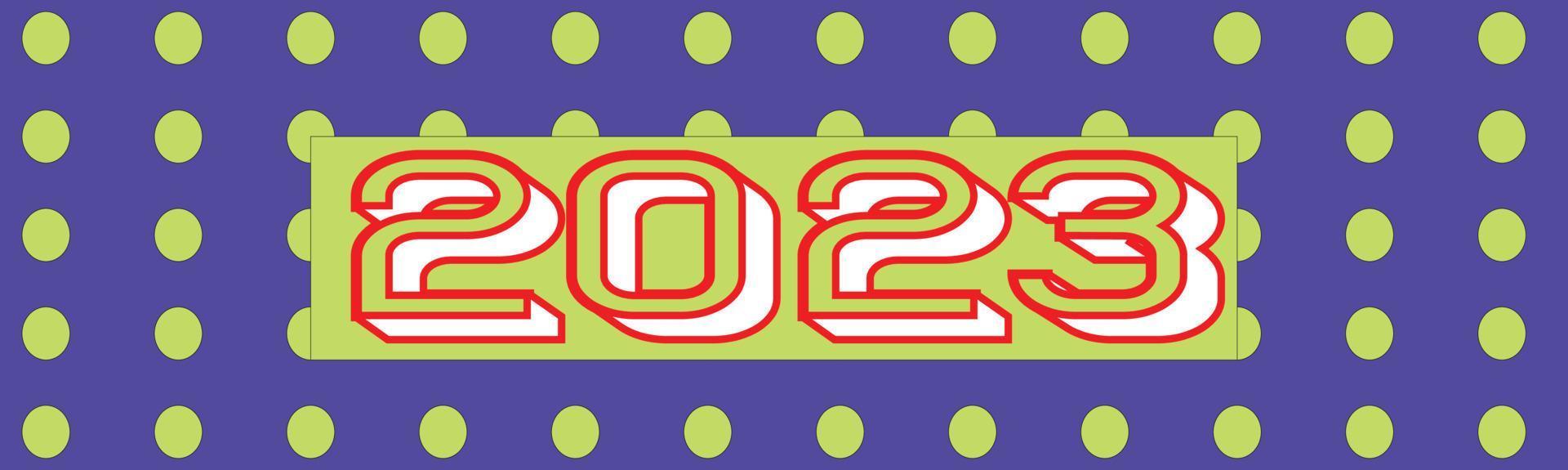 conception de bannière de nouvel an 2023 vecteur