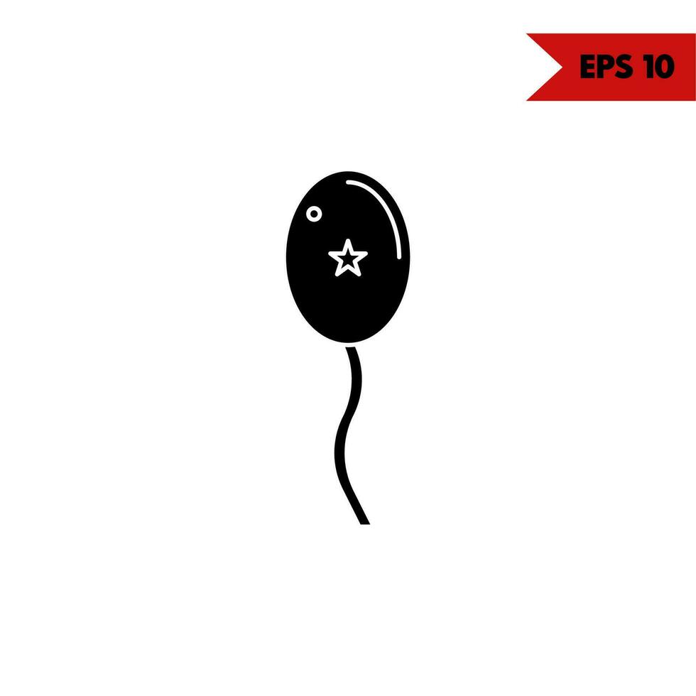 illustration de l'icône de glyphe de ballon vecteur