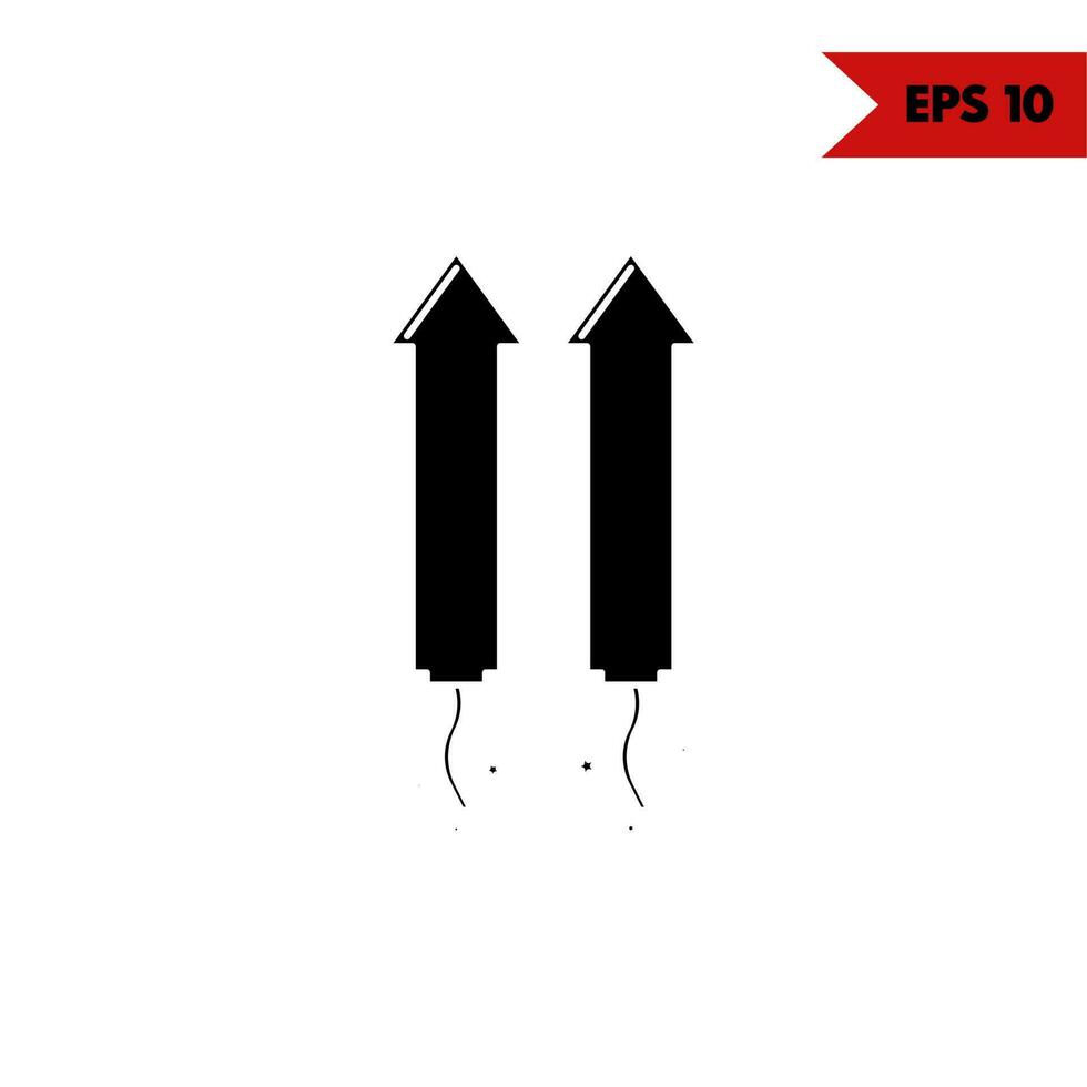 illustration de l'icône de glyphe de pétard vecteur