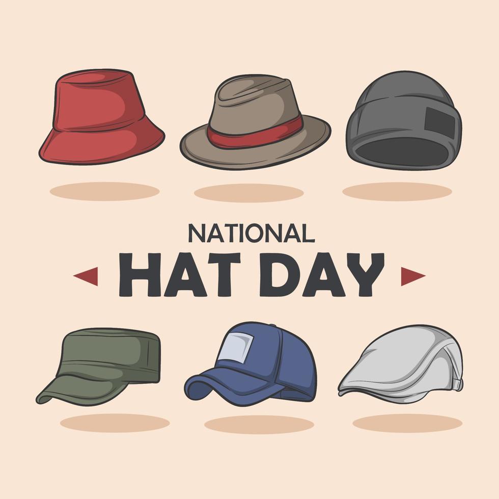 journée nationale du chapeau bonne pour la célébration de la journée nationale du chapeau vecteur