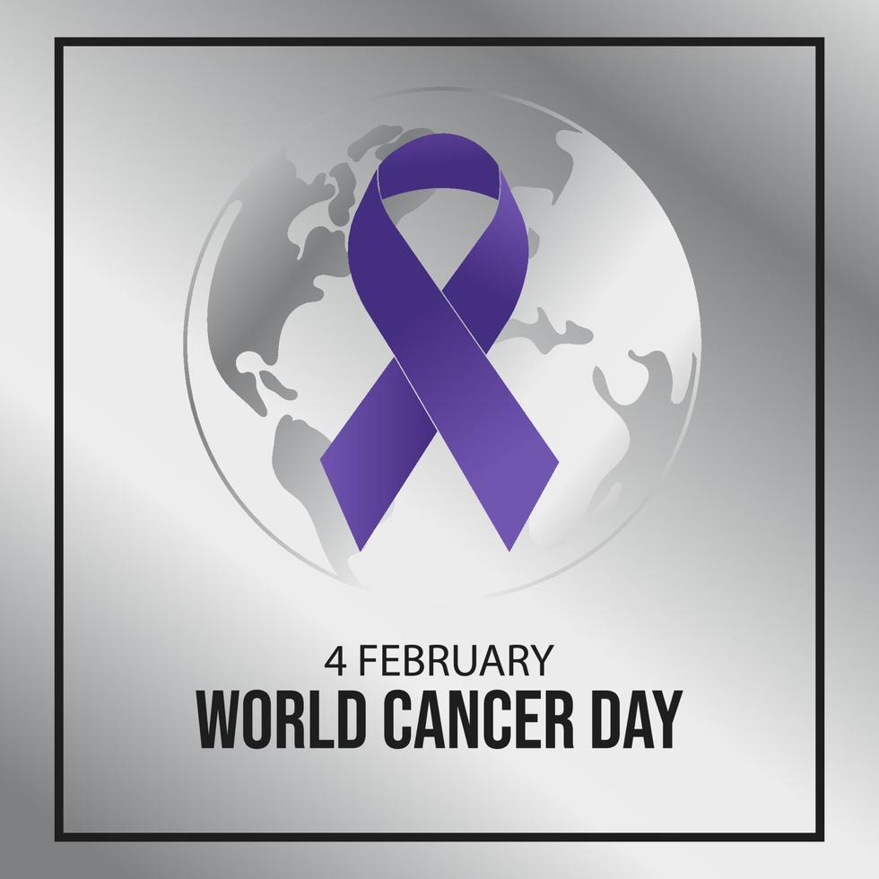 conception d'illustration vectorielle de la journée mondiale du cancer. 4 février vecteur