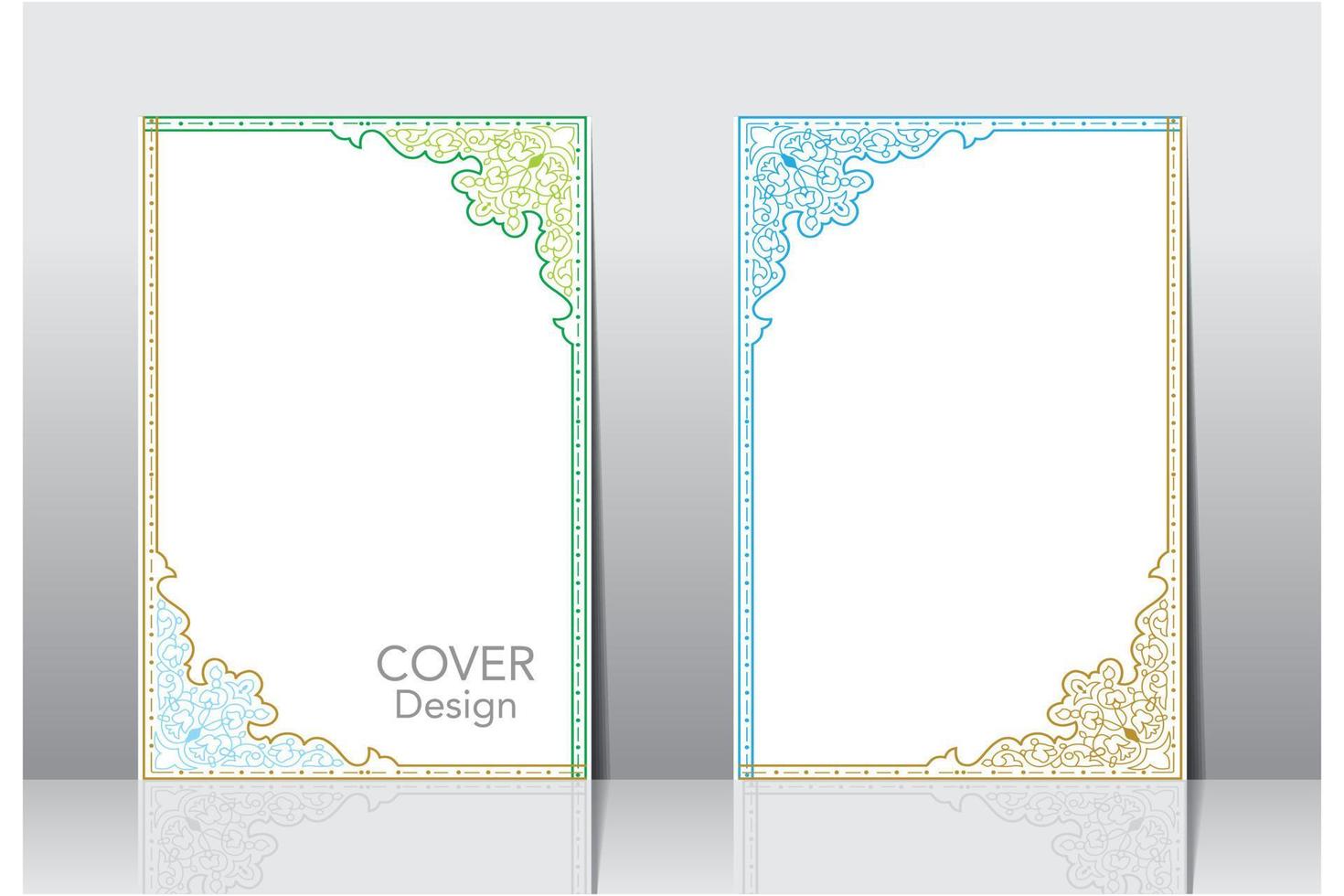 conception de couverture de bordure de cadre arabe, couverture de livre islamique vecteur