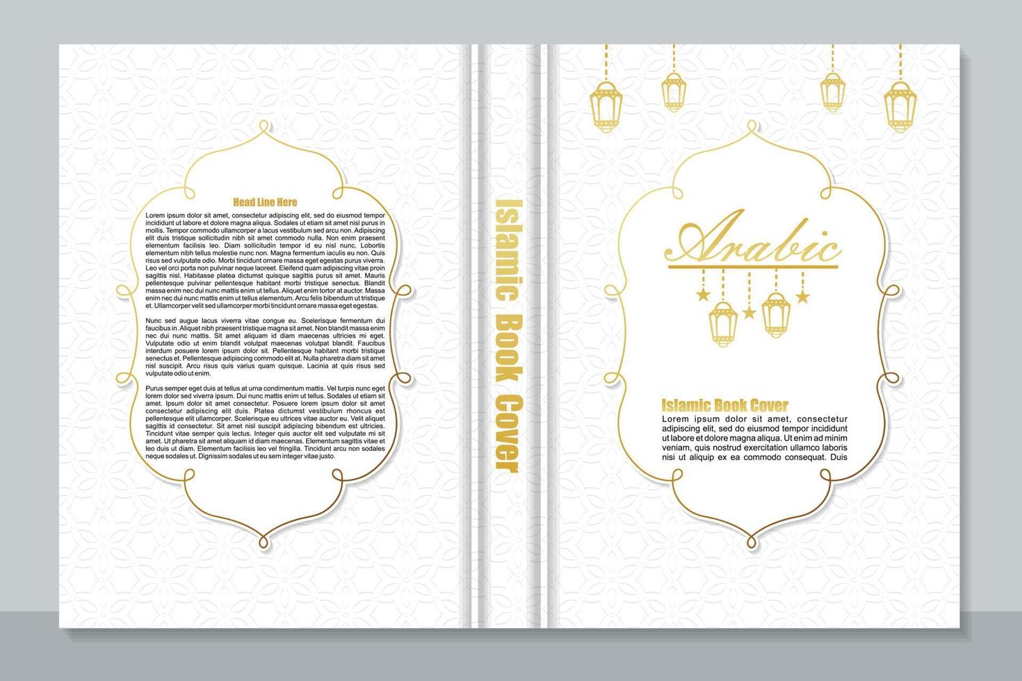 conception de couverture de livre de style arabe islamique vecteur